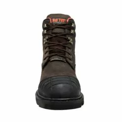 AdTec Mens Brown 6in Work Boots Oiled Leather Steel Toe -Boots Sales Shop 1018 front