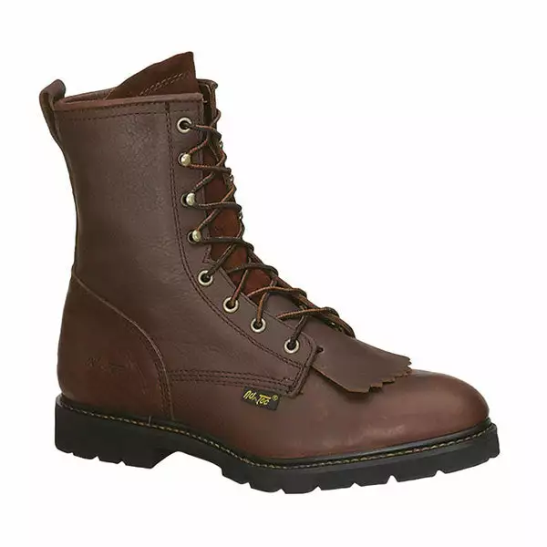 AdTec Mens Chestnut 9in Lacer Work Boots Leather Packer 3 AdTec Mens Chestnut 9in Lacer Work Boots Leather Packer