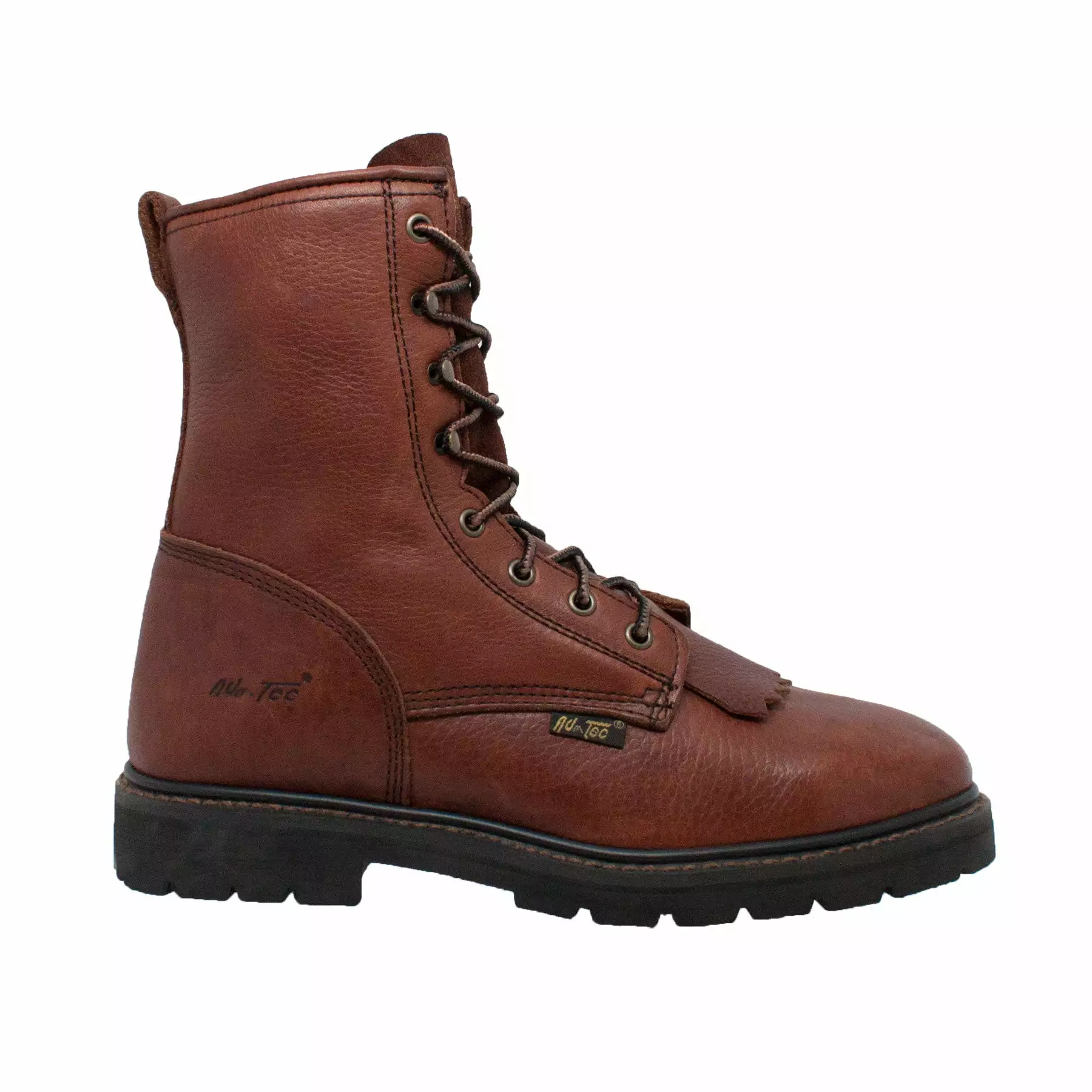 AdTec Mens Chestnut 9in Lacer Work Boots Leather Packer 8 AdTec Mens Chestnut 9in Lacer Work Boots Leather Packer - Image 6