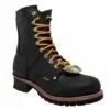 AdTec Mens Black 9in WP ST Logger Work Boots Oiled Leather -Boots Sales Shop 1428WP