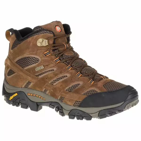 MERRELL Men's Moab 2 Mid Waterproof Hiking Boots, Earth, Wide 3 MERRELL Men's Moab 2 Mid Waterproof Hiking Boots, Earth, Wide
