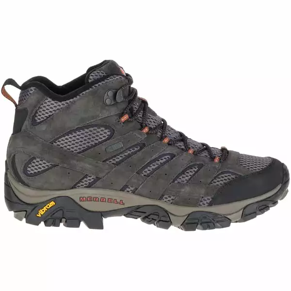 MERRELL Men's Moab 2 Mid Waterproof Hiking Boots, Beluga 4 MERRELL Men's Moab 2 Mid Waterproof Hiking Boots, Beluga - Image 2