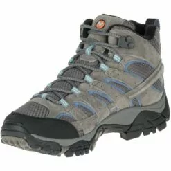 MERRELL Women's Moab 2 Mid Waterproof Hiking Boots, Granite -Boots Sales Shop 2024319 003 alt3