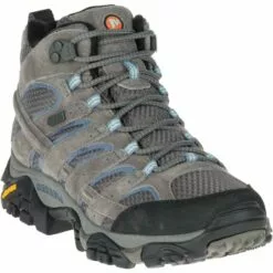 MERRELL Women's Moab 2 Mid Waterproof Hiking Boots, Granite , Wide -Boots Sales Shop 2032259 004 alt3