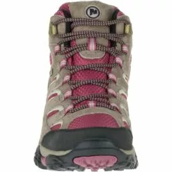 MERRELL Women's Moab 2 Mid Waterproof Hiking Boots, Boulder/ Blush -Boots Sales Shop 2033039 201 alt5