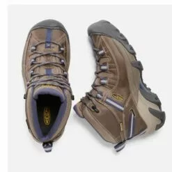 KEEN Women's Targhee II Mid Waterproof Hiking Boots, Goat/Crown Blue -Boots Sales Shop 2039761 202 alt3