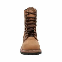 AdTec Womens Brown 9in Logger Crazy Horse Leather Work Boots 10 AdTec Womens Brown 9in Logger Crazy Horse Leather Work Boots -Boots Sales Shop 2427 front