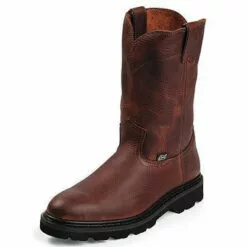 Justin Boots Justin Men's 10" Tan Premium Light Duty Work Boots WK4905