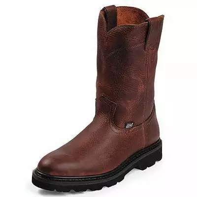 Justin Boots Justin Men's 10" Tan Premium Light Duty Work Boots WK4905 3 Justin Boots Justin Men's 10" Tan Premium Light Duty Work Boots WK4905
