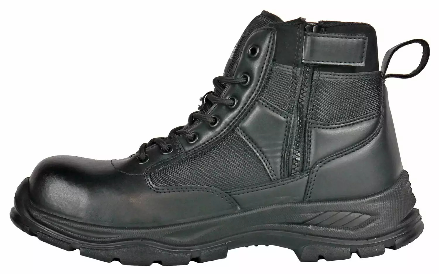 Hoss Boots Mens Black Leather Watchman 6in CT Work Boots 5 Hoss Boots Mens Black Leather Watchman 6in CT Work Boots - Image 3