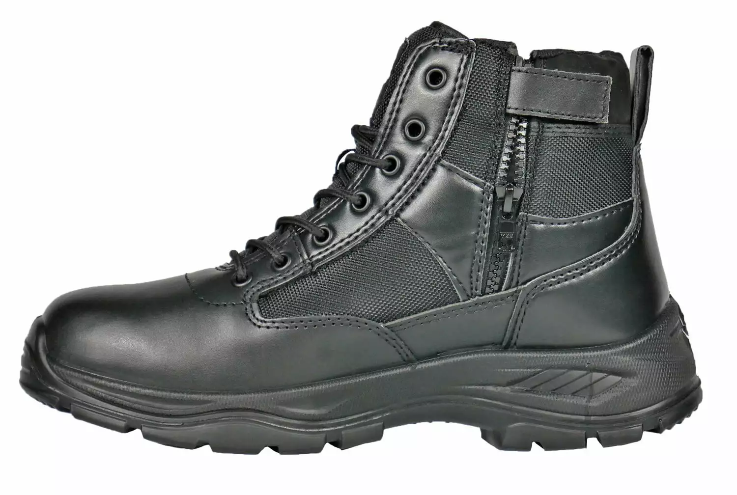 Hoss Boots Mens Black Leather Watchman 6in CT Work Boots 6 Hoss Boots Mens Black Leather Watchman 6in CT Work Boots - Image 4
