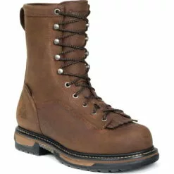 Rocky Boots Rocky Mens Brown Leather Ironclad Waterproof Lacer Work Boots