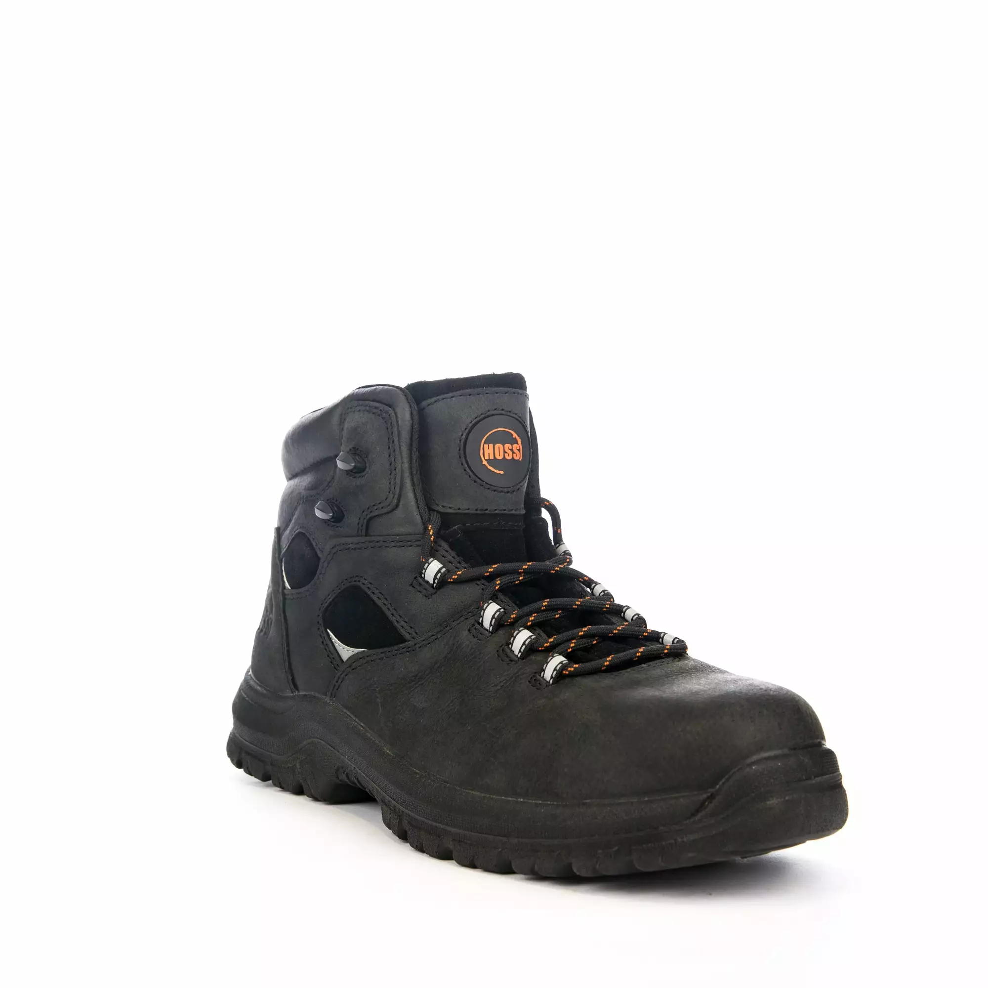 Hoss Boots Mens Black Leather Lorne 6in Soft Toe Work Boots 3 Hoss Boots Mens Black Leather Lorne 6in Soft Toe Work Boots