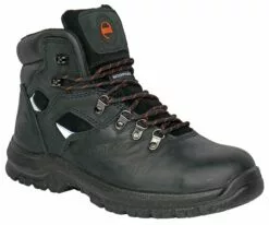 Hoss Boots Mens Black Leather Adam 6in ST Work Boots -Boots Sales Shop 60122 ADAM