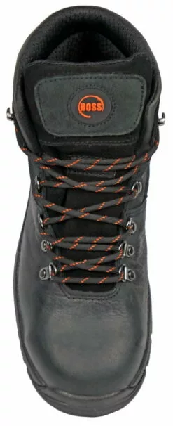 Hoss Boots Mens Black Leather Adam 6in ST Work Boots -Boots Sales Shop 60122 7l