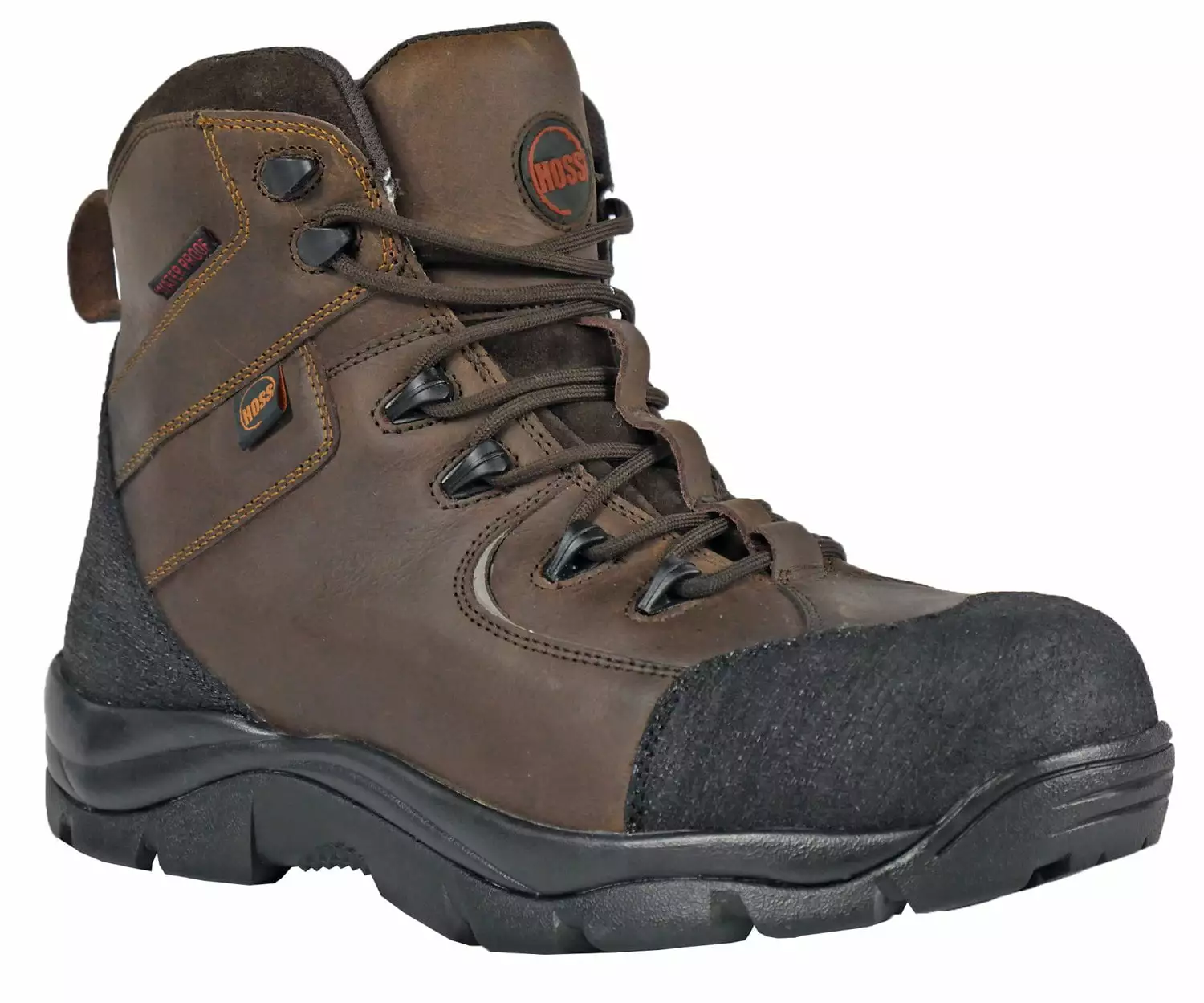 Hoss Boots Mens Brown Leather Ridge CT PR Work Boots 3 Hoss Boots Mens Brown Leather Ridge CT PR Work Boots