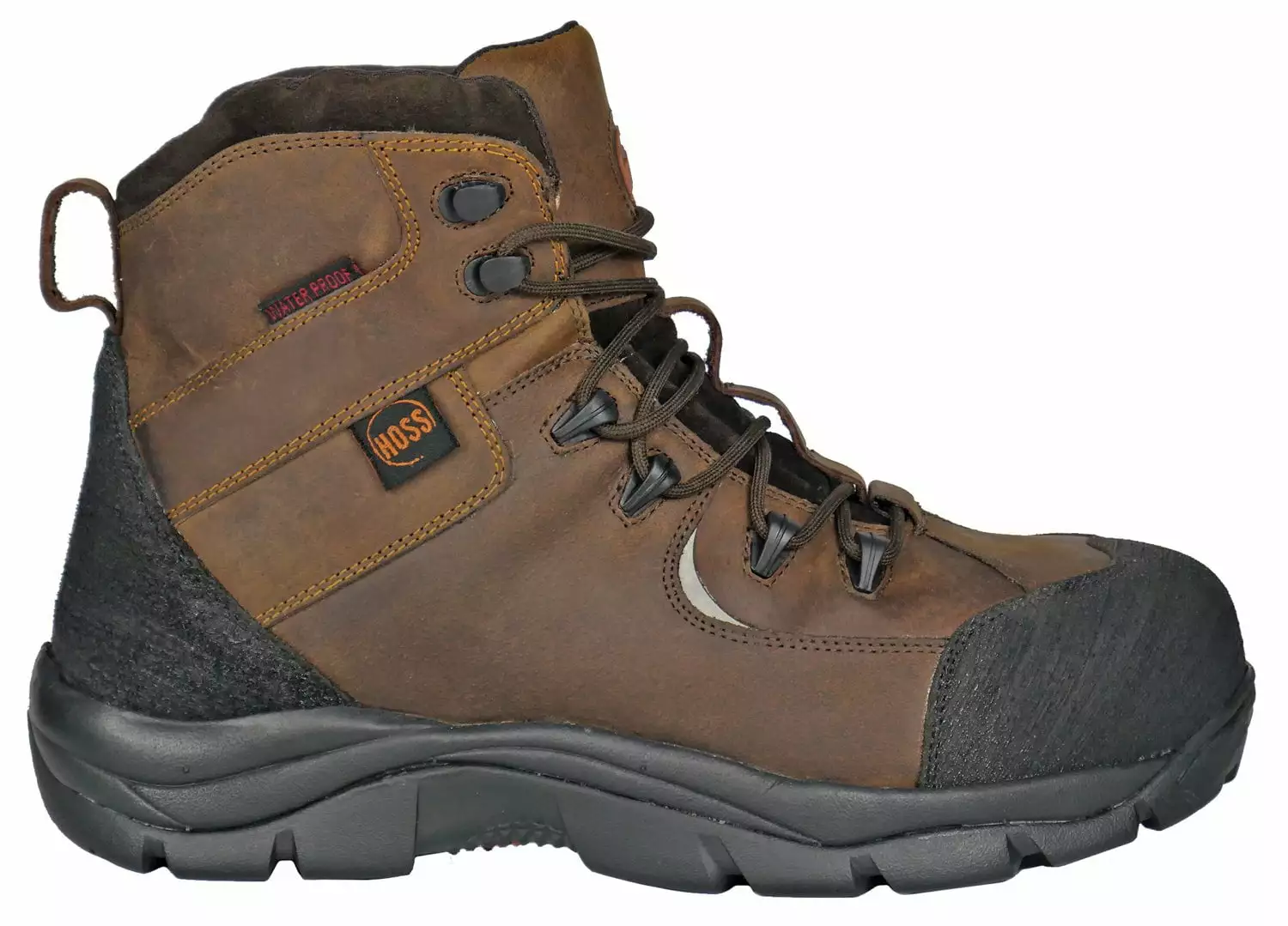 Hoss Boots Mens Brown Leather Ridge CT PR Work Boots 6 Hoss Boots Mens Brown Leather Ridge CT PR Work Boots - Image 4
