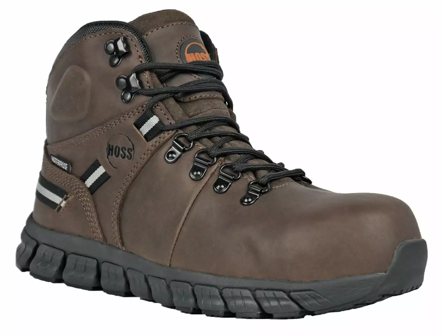 Hoss Boots Mens Brown Leather Ticker CT WP Work Boots 3 Hoss Boots Mens Brown Leather Ticker CT WP Work Boots