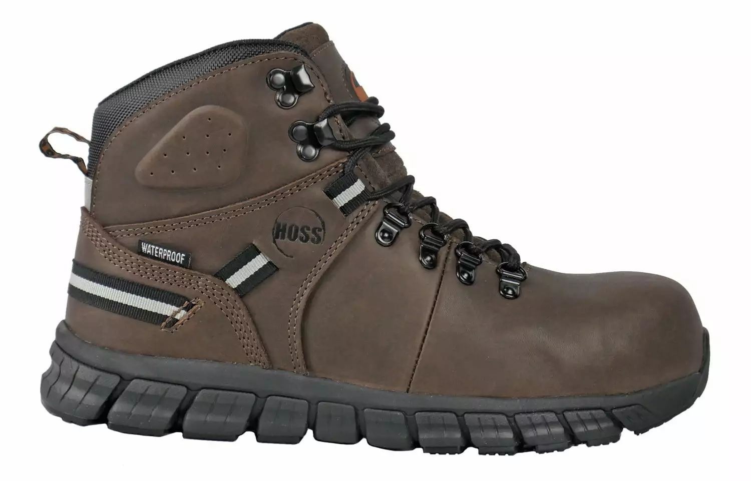 Hoss Boots Mens Brown Leather Ticker CT WP Work Boots 6 Hoss Boots Mens Brown Leather Ticker CT WP Work Boots - Image 4