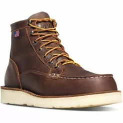 Danner Men's Bull Run Moc Toe 6" Work Boots Brown 15563 SOFT TOE