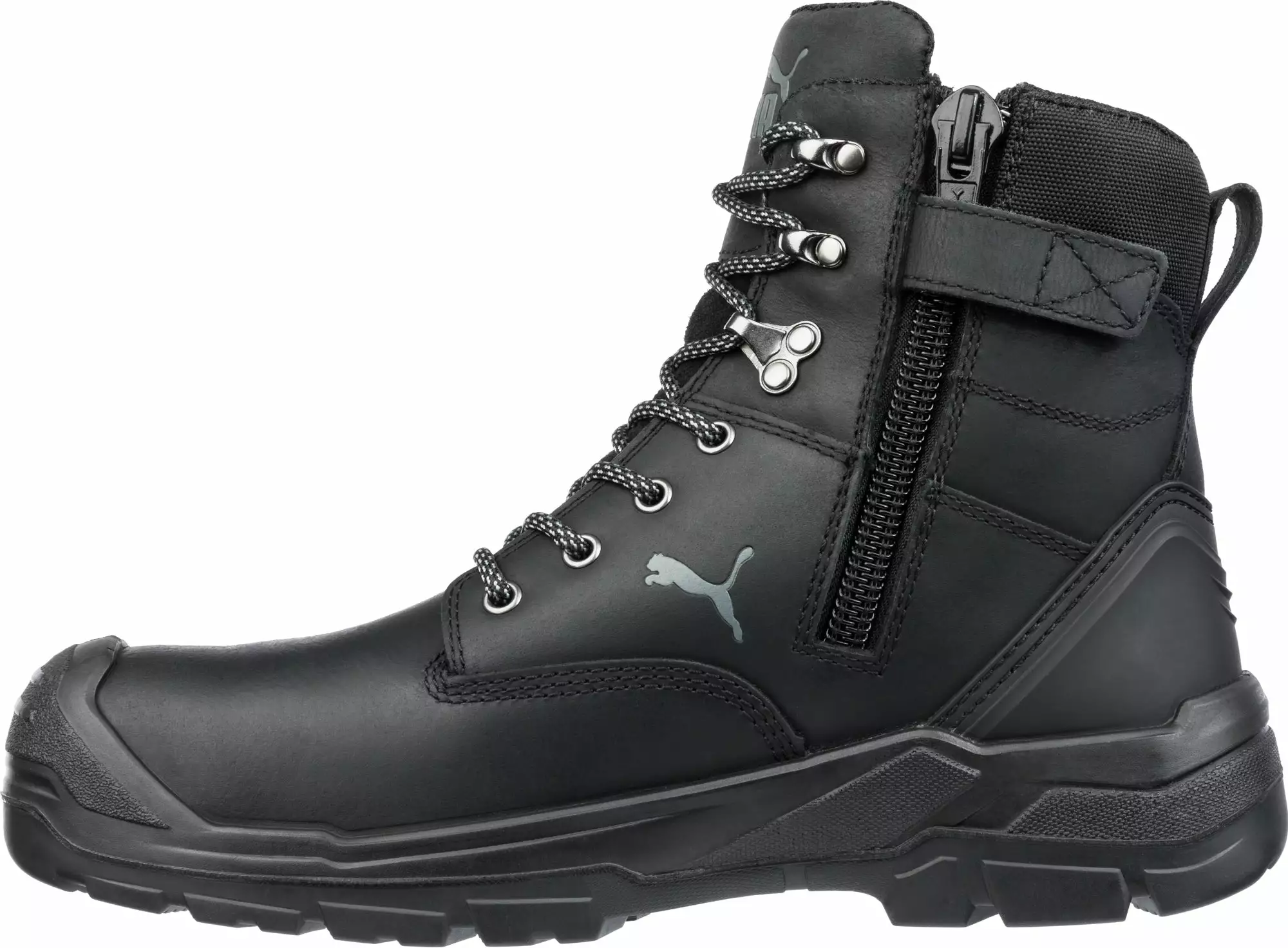 Puma Safety Black Mens Leather Conquest CTX 7in WP CT Lace-Up Work Boots 4 Puma Safety Black Mens Leather Conquest CTX 7in WP CT Lace-Up Work Boots - Image 2