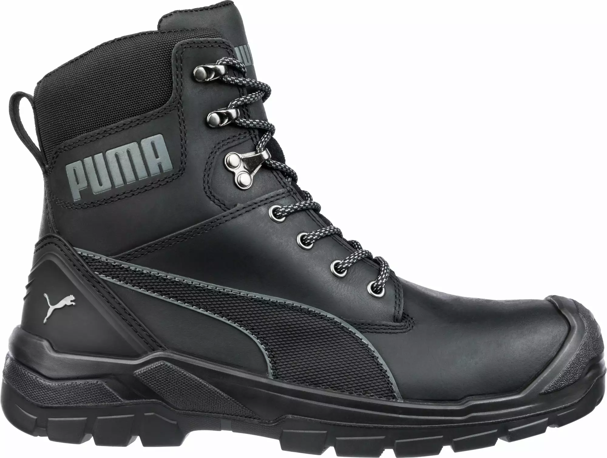 Puma Safety Black Mens Leather Conquest CTX 7in WP CT Lace-Up Work Boots 5 Puma Safety Black Mens Leather Conquest CTX 7in WP CT Lace-Up Work Boots - Image 3