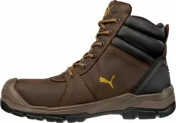 Puma Safety Brown Mens Leather Tornado CTX Mid WP AS Lace-Up Work Boots -Boots Sales Shop 630785 TORNADO BROWN MID left
