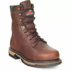 Rocky Boots Rocky Ironclad Mens Brown Leather 8in Steel Toe Waterproof Work Boots
