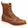 Thorogood Mens Wedges Brown Leather Boots 8in WP Plain Safety Toe -Boots Sales Shop 804 4210