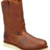 Thorogood Mens Wedges Brown Leather Boots Non-Safety Wellington