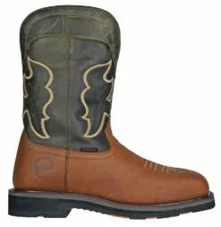 Hoss Boots Mens Olive Leather Showdown Western CT WP PR Work Boots -Boots Sales Shop 92025 4