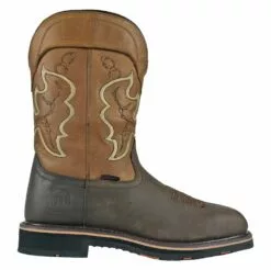 Hoss Boots Mens Brown Leather Showdown Western CT WP PR Work Boots -Boots Sales Shop 92042 4