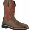 Hoss Boots Mens Cognac Red Leather Landon Western ST Work Boots -Boots Sales Shop 92045 1