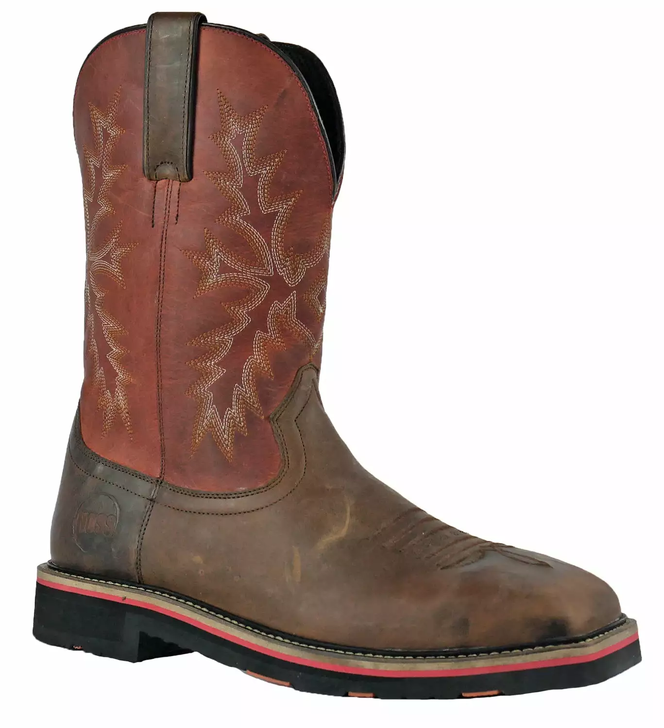 Hoss Boots Mens Cognac Red Leather Landon Western ST Work Boots 3 Hoss Boots Mens Cognac Red Leather Landon Western ST Work Boots