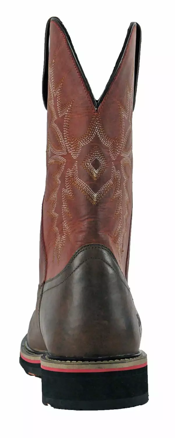 Hoss Boots Mens Cognac Red Leather Landon Western ST Work Boots 5 Hoss Boots Mens Cognac Red Leather Landon Western ST Work Boots - Image 3