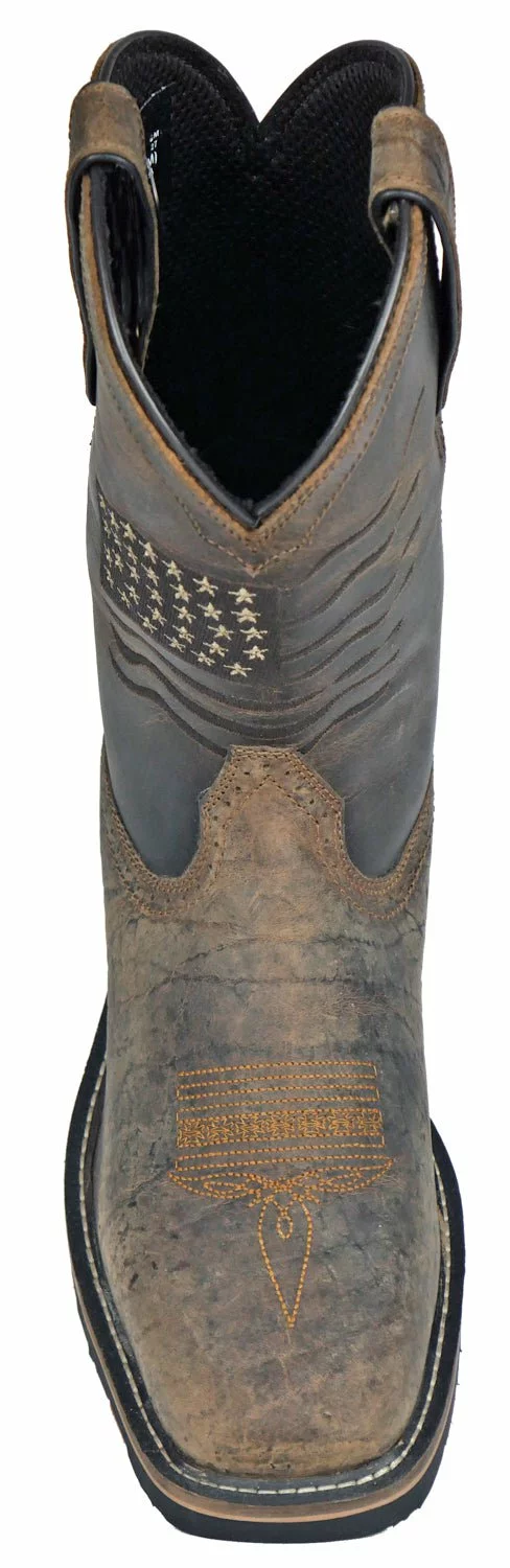 Hoss Boots Mens Brown Leather Rushmore Work Boots 10 Hoss Boots Mens Brown Leather Rushmore Work Boots - Image 8