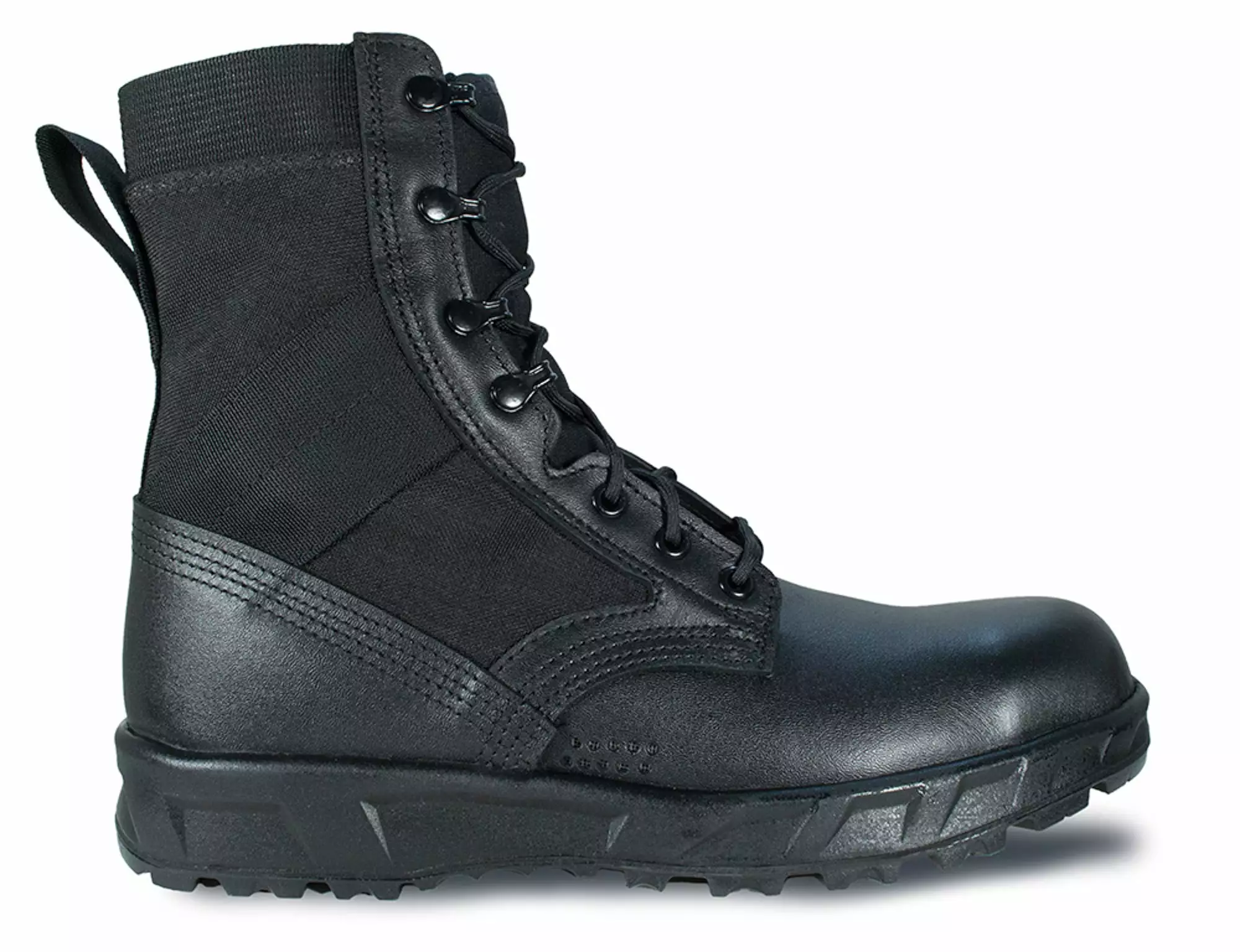 McRae Mens Black Leather/Cordura Hot Weather Military Combat Boots 6 McRae Mens Black Leather/Cordura Hot Weather Military Combat Boots - Image 4