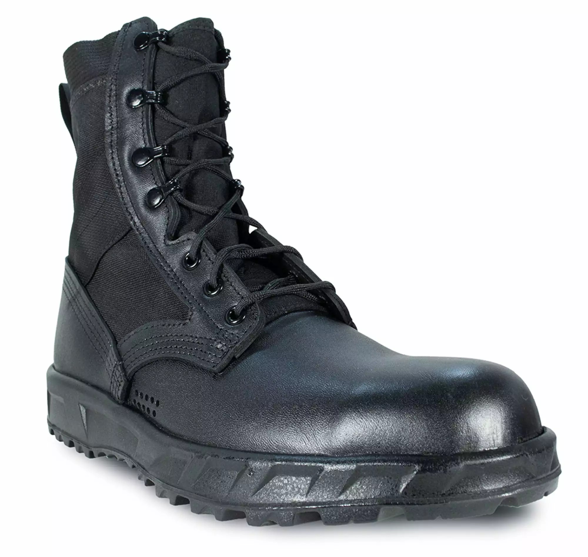 McRae Mens Black Leather/Cordura Hot Weather Military Combat Boots 3 McRae Mens Black Leather/Cordura Hot Weather Military Combat Boots