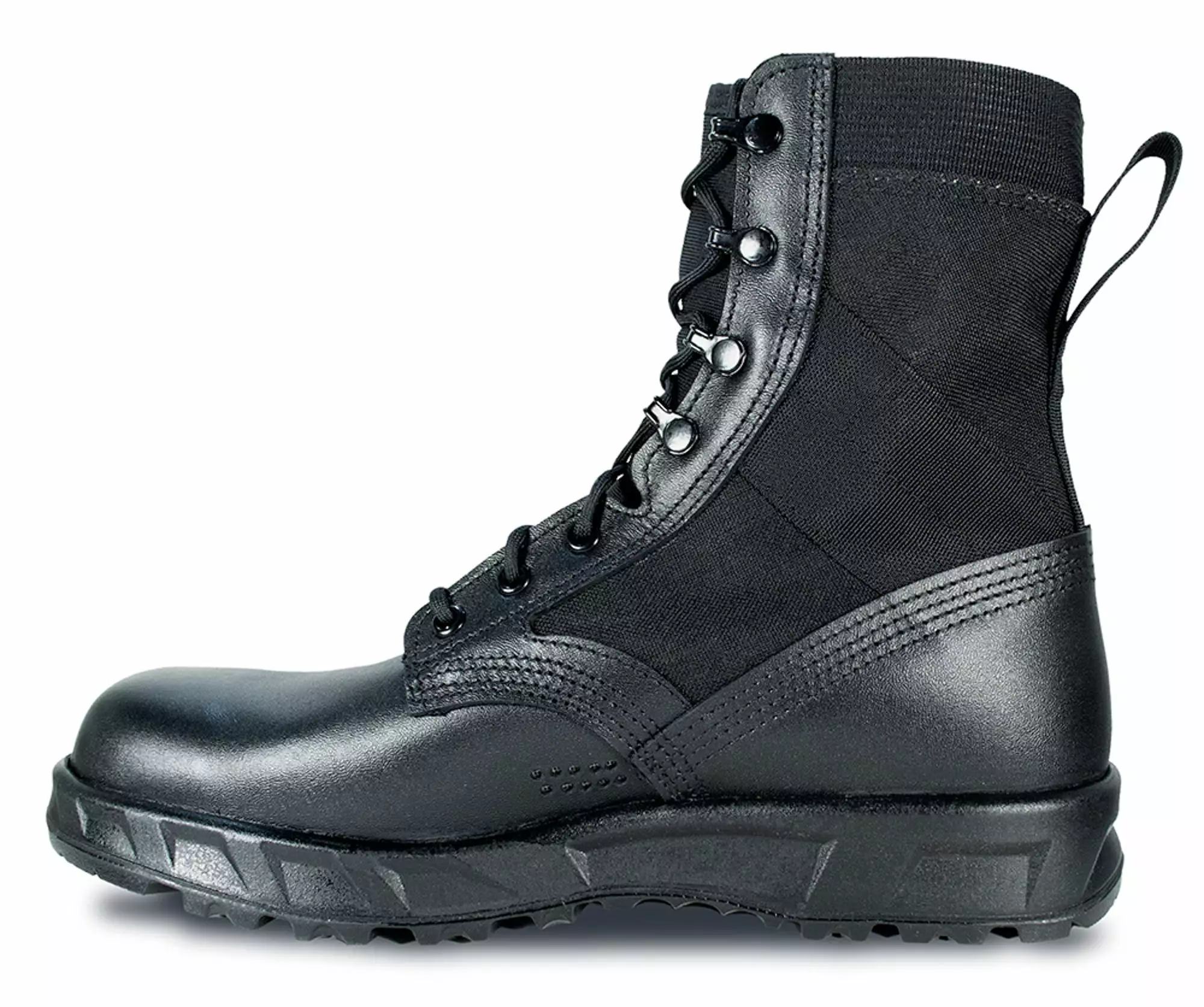 McRae Mens Black Leather/Cordura Hot Weather Military Combat Boots 5 McRae Mens Black Leather/Cordura Hot Weather Military Combat Boots - Image 3