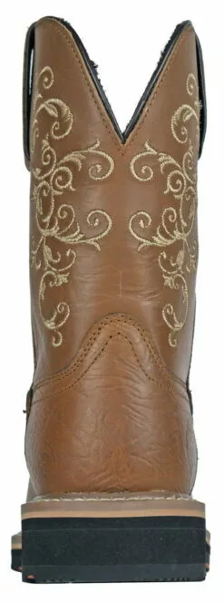 Hoss Boots Womens Tan Brown Leather Adah Western Soft Toe Work Boots