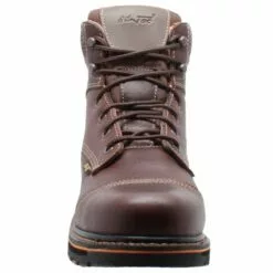 Adtec Mens Dark Brown 6in Comfort Leather Work Boots -Boots Sales Shop 9723 front 2