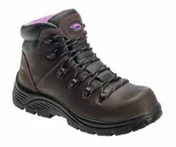 Avenger Womens Comp Toe PR EH WP Hiker M Brown Leather Boots
