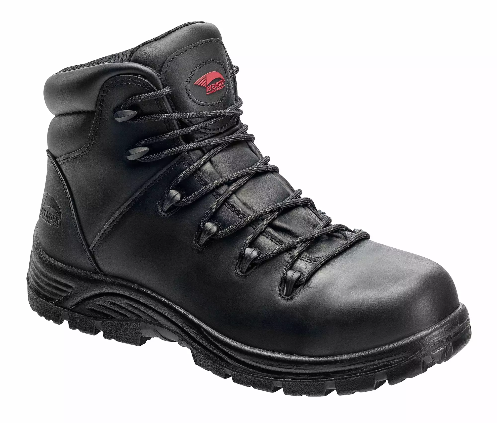 Avenger Mens Comp Toe PR EH WP Hiker M Black Leather Boots 3 Avenger Mens Comp Toe PR EH WP Hiker M Black Leather Boots