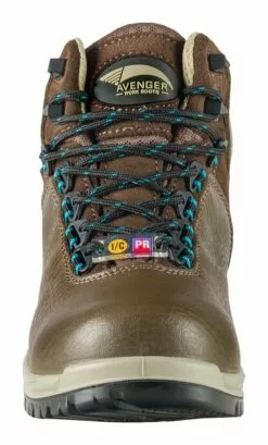 Avenger Womens Brown Leather Comp Toe 7285 Breaker 6in Work Boots -Boots Sales Shop A7285 6