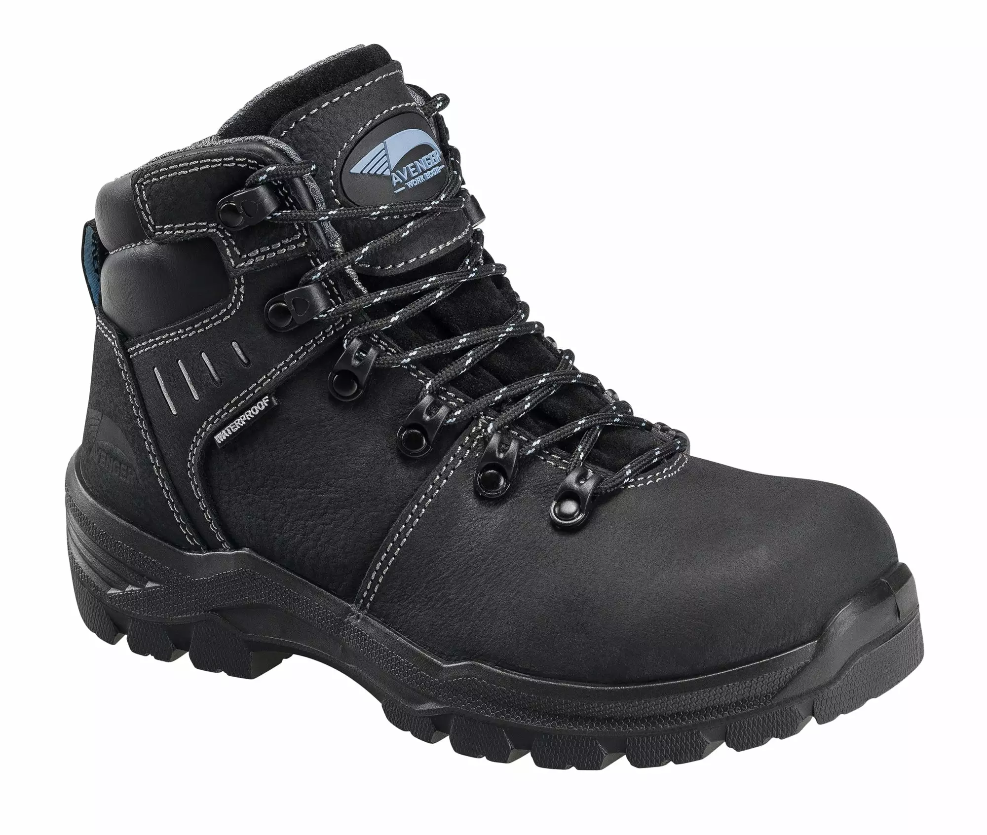 Avenger Womens Black Leather Comp Toe 7450 WP Work Boots 3 Avenger Womens Black Leather Comp Toe 7450 WP Work Boots