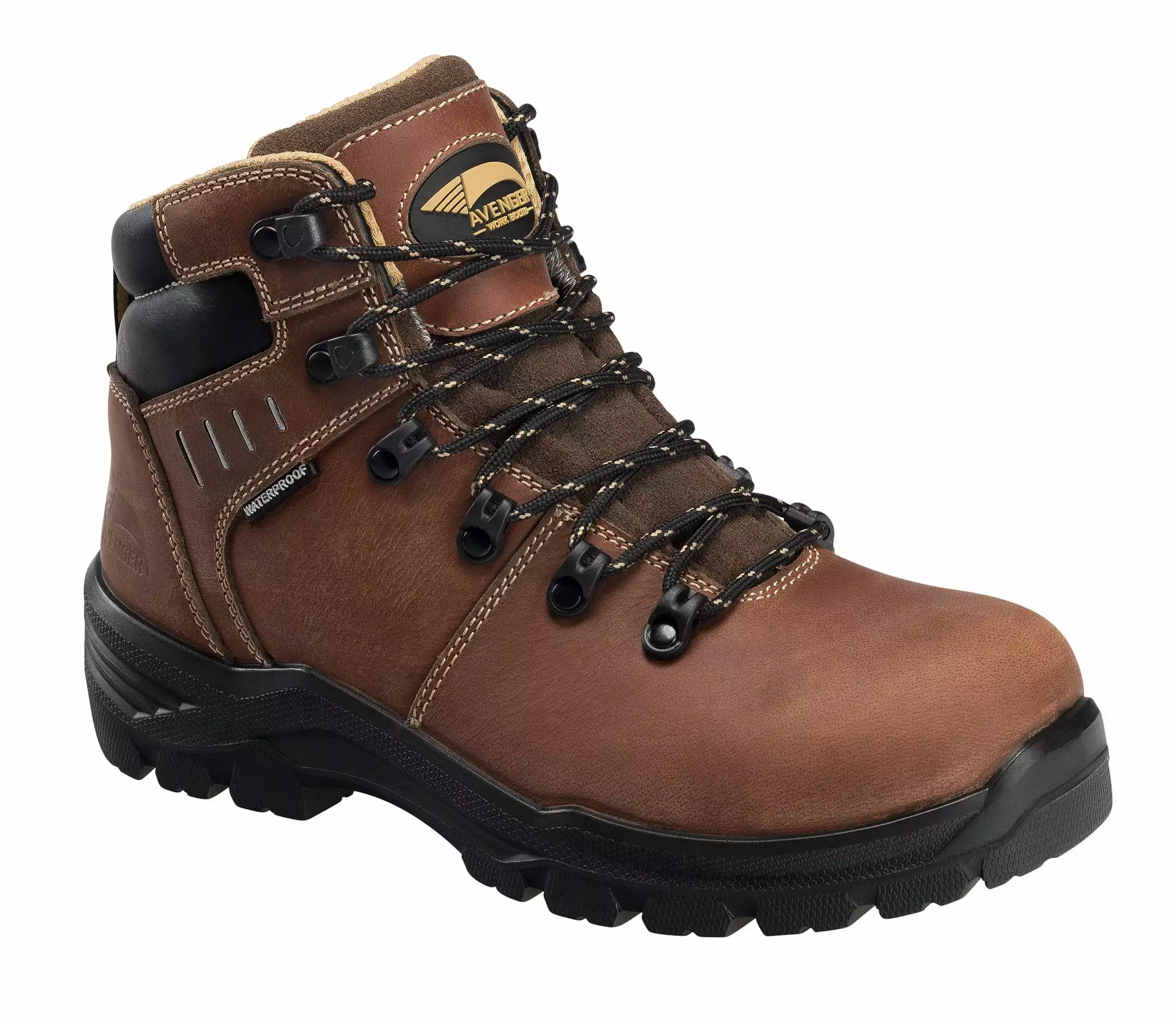 Avenger Womens Brown Leather Comp Toe 7451 WP Work Boots 3 Avenger Womens Brown Leather Comp Toe 7451 WP Work Boots