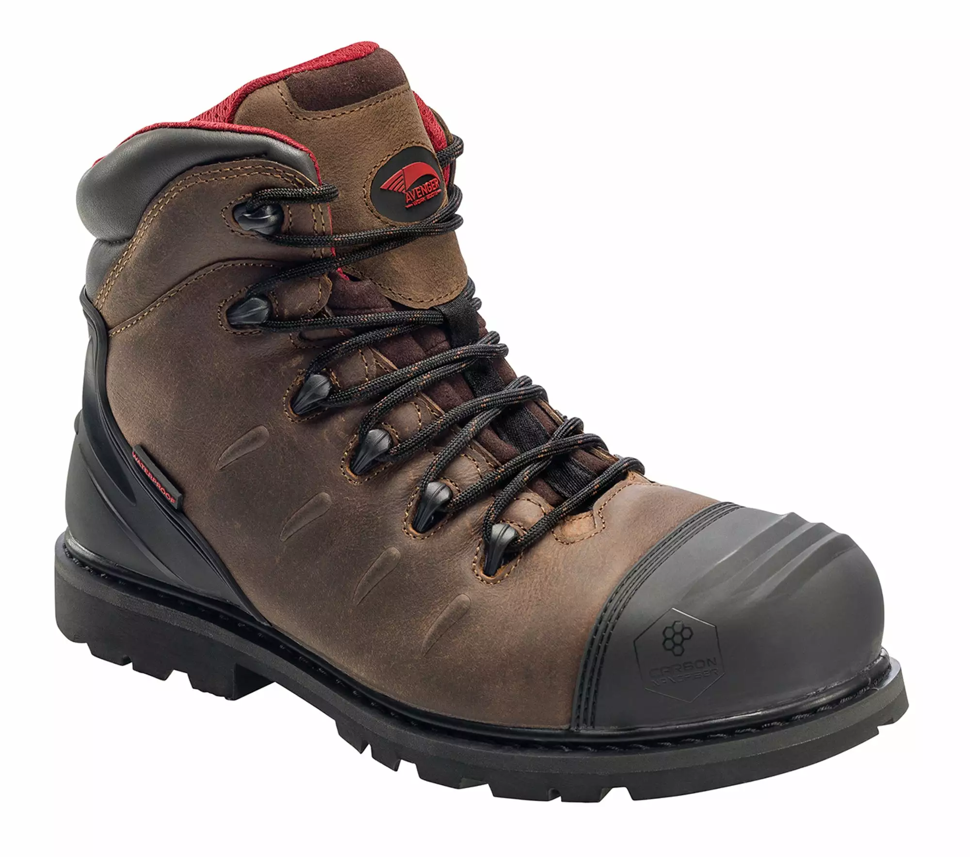 Avenger Mens Comp Toe PR WP Work Boots M Brown Leather 3 Avenger Mens Comp Toe PR WP Work Boots M Brown Leather