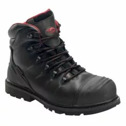 Avenger Mens Comp Toe PR WP Work Boots W Black Leather