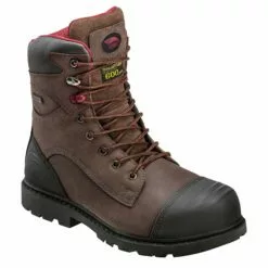 Avenger Mens Nano Tech Comp Toe EH PR WP INS W Brown Leather Boots