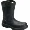 Avenger Mens Black Leather Comp Toe Framer Wellington Work Boots -Boots Sales Shop A7857 1